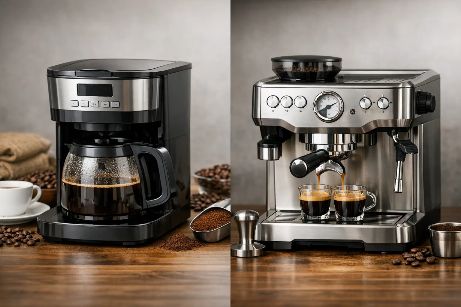 Kaffeemaschinen vs. Espressomaschinen: Unterschiede und Kaufhilfe