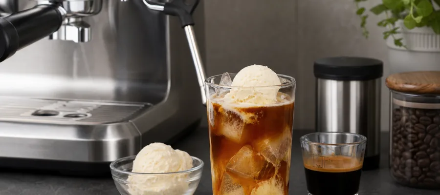 Eiskaffee mit der Espressomaschine: Klassisches Rezept mit Vanilleeis
