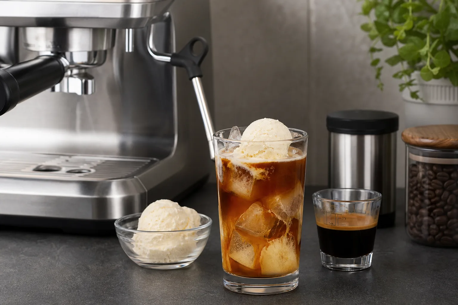 Eiskaffee mit der Espressomaschine: Klassisches Rezept mit Vanilleeis