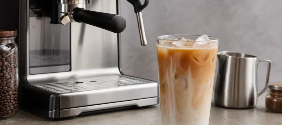 Iced Latte mit der Espressomaschine: Rezept fuer heisse Tage