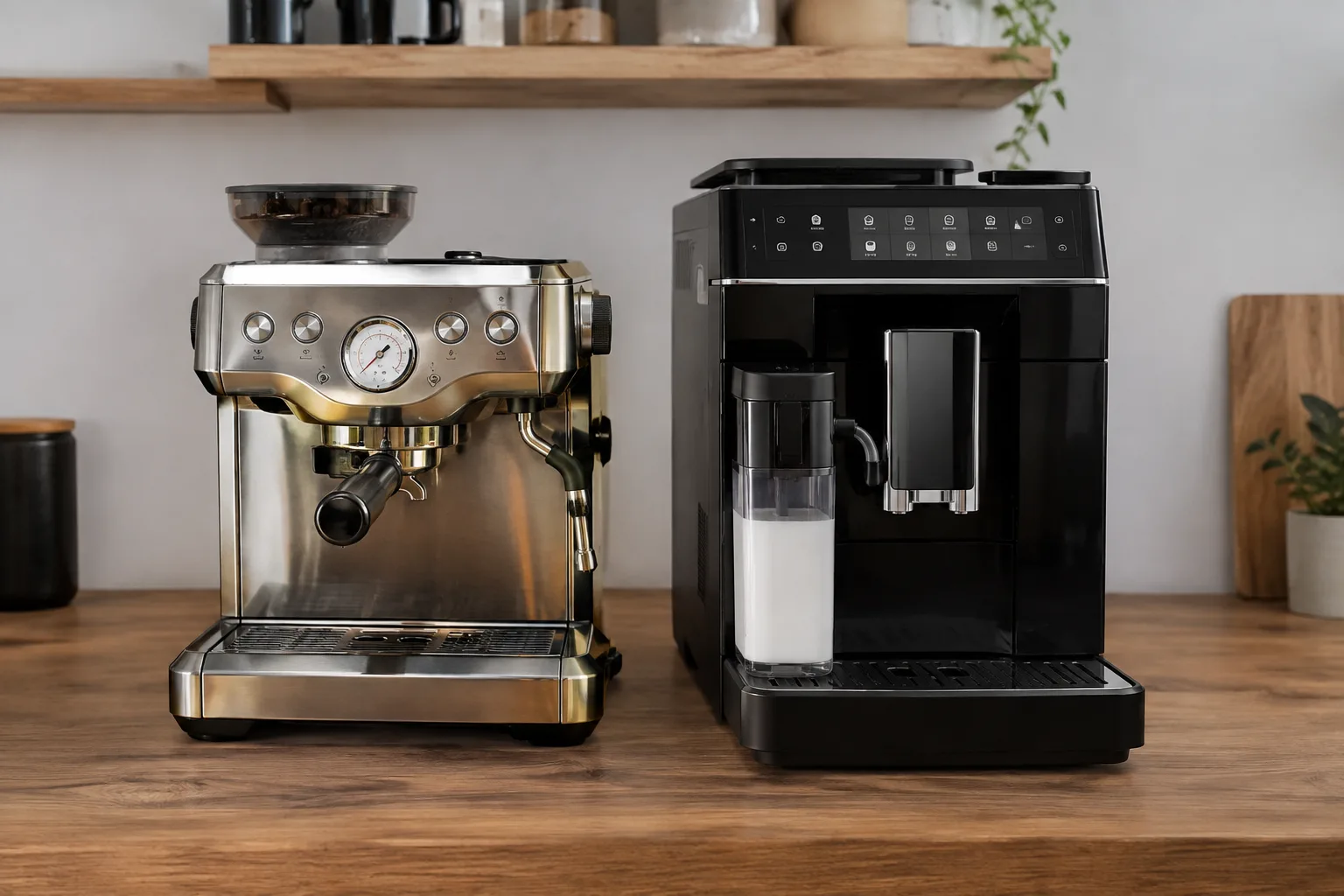 Unterschiede zwischen Siebtraeger- und Vollautomat-Espressomaschine im Ueberblick